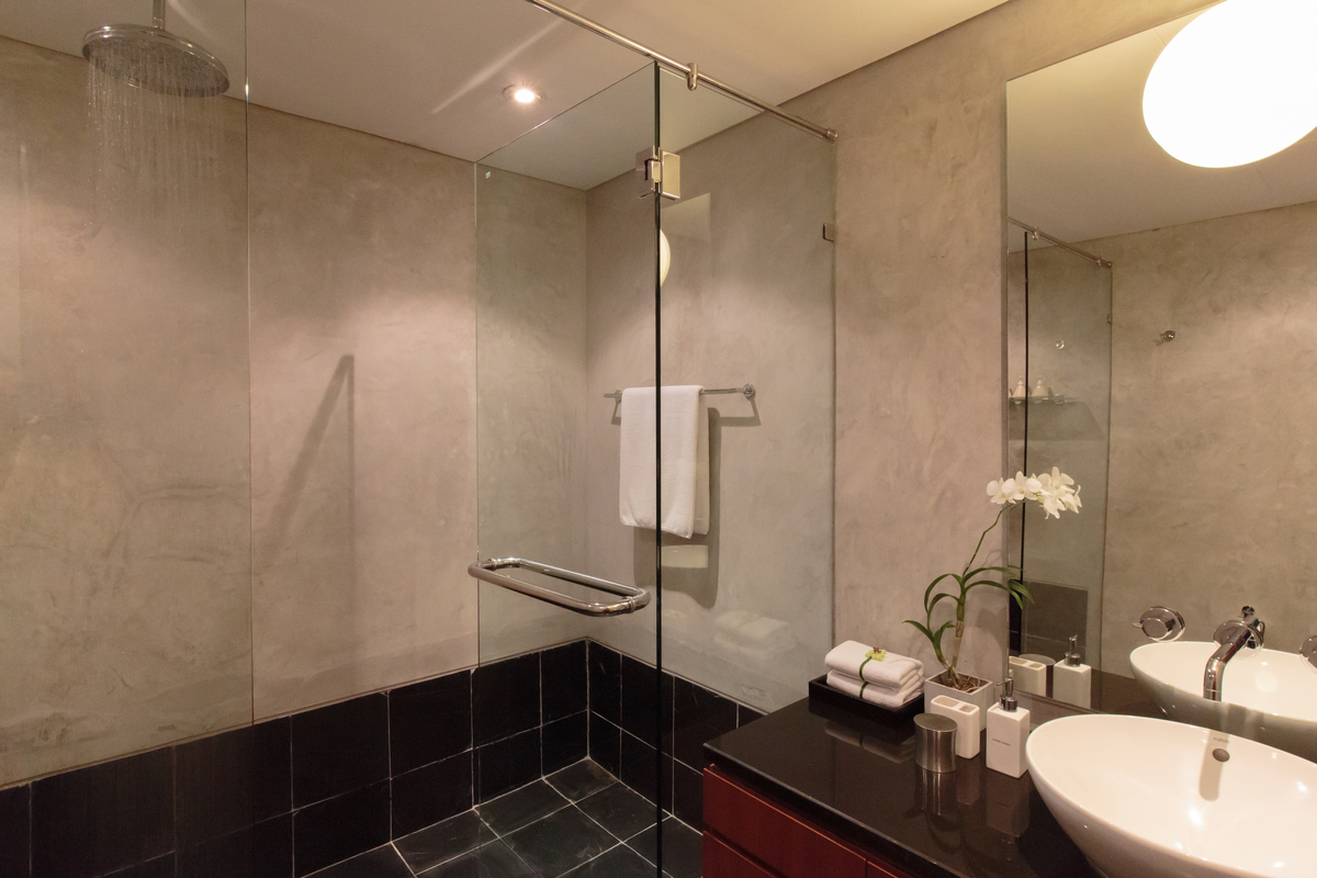 Shared bathroom at villa 15, Samsara private estate, Kamala, Phuket, Thailand