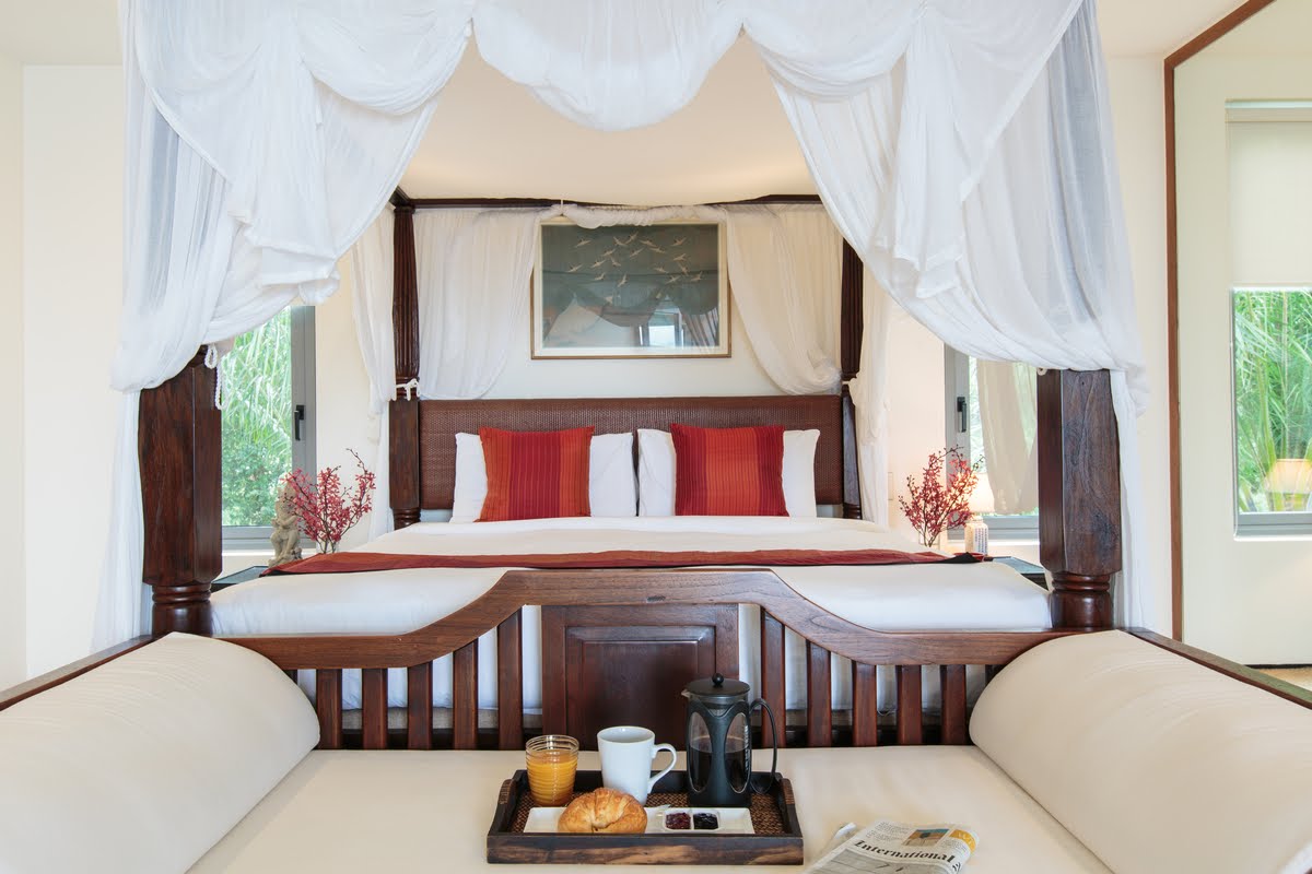 Master bedroom at villa 8, Samsara private estate, Kamala, Phuket, Thailand