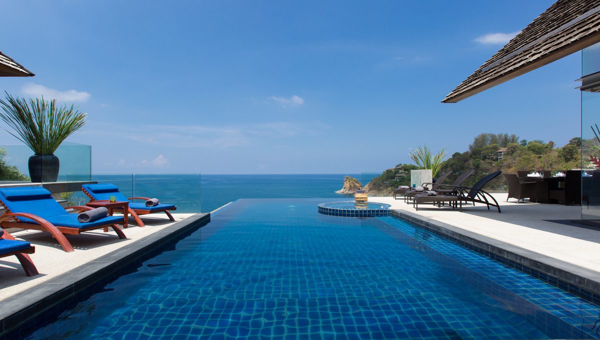 Swimming pool at villa 2, Samsara private estate, Kamala, Phuket, Thailand