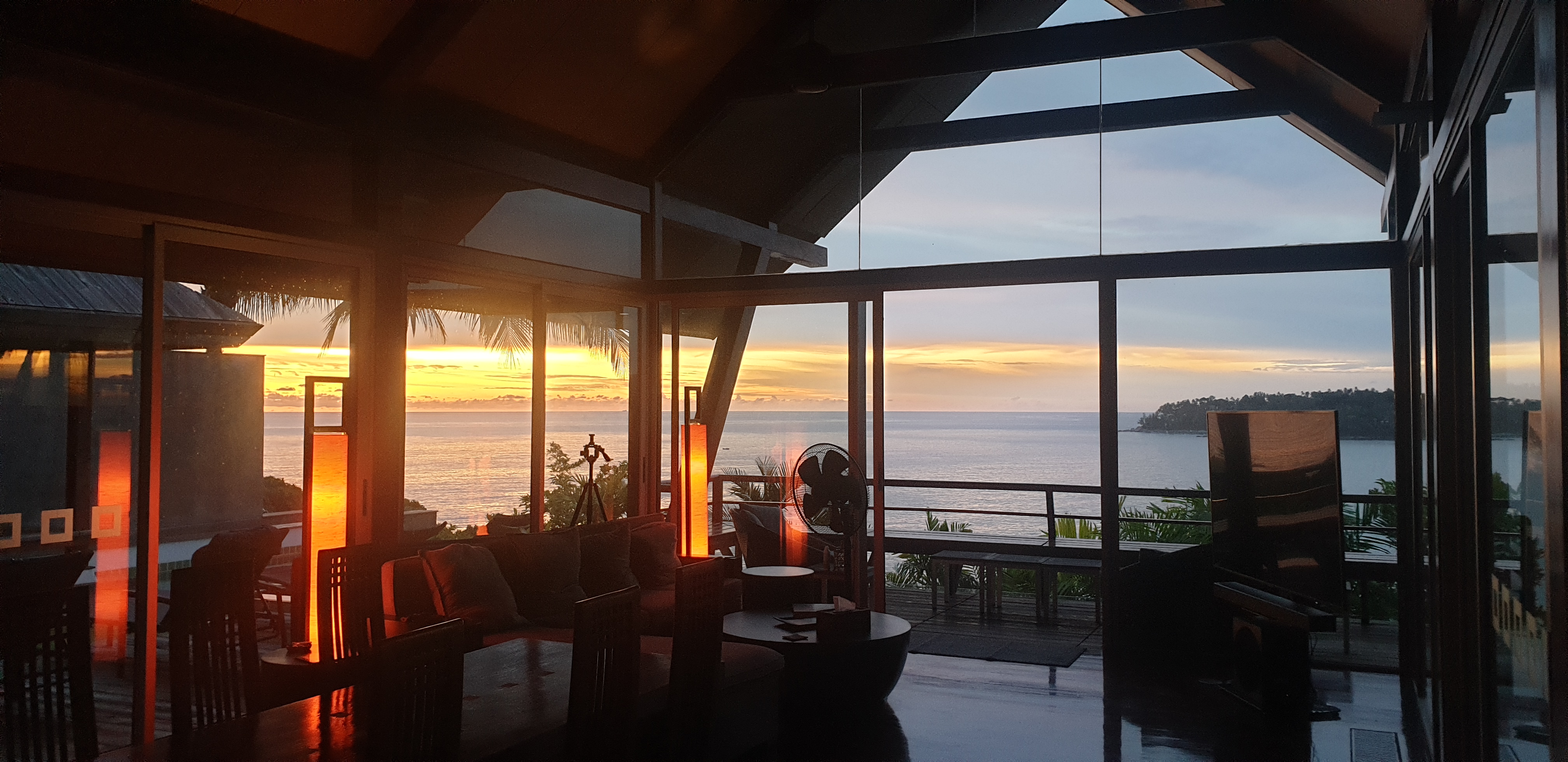 Sunset view from main room